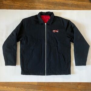 AIR JORDAN FLIGHT TOUR 2022 REVERSIBLE JACKET SIZE L BLACK/RED QUILTED CANVAS